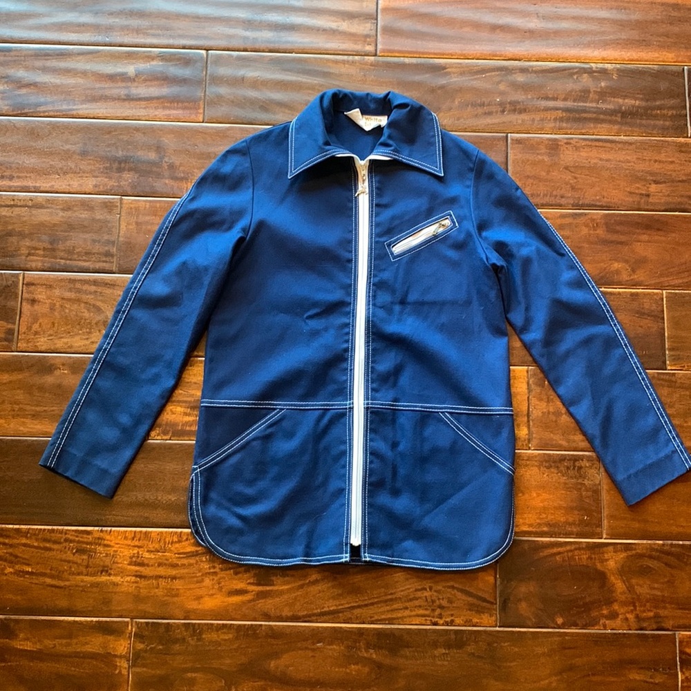 Vintage White Stag Canvas zip-up Utility Jacket XS/S